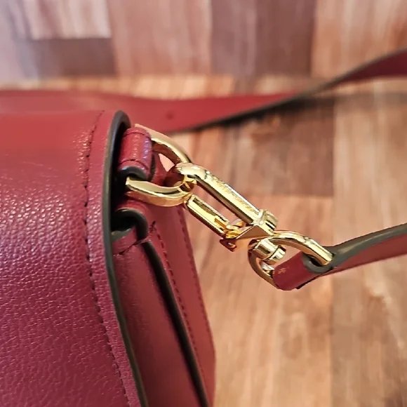 ? Marina‎ Jonet Italian Cowhide & Leather Backpack ? Western Boho Alpine Vibe Michael Kors Wine Red Crossbody Bag main image 2